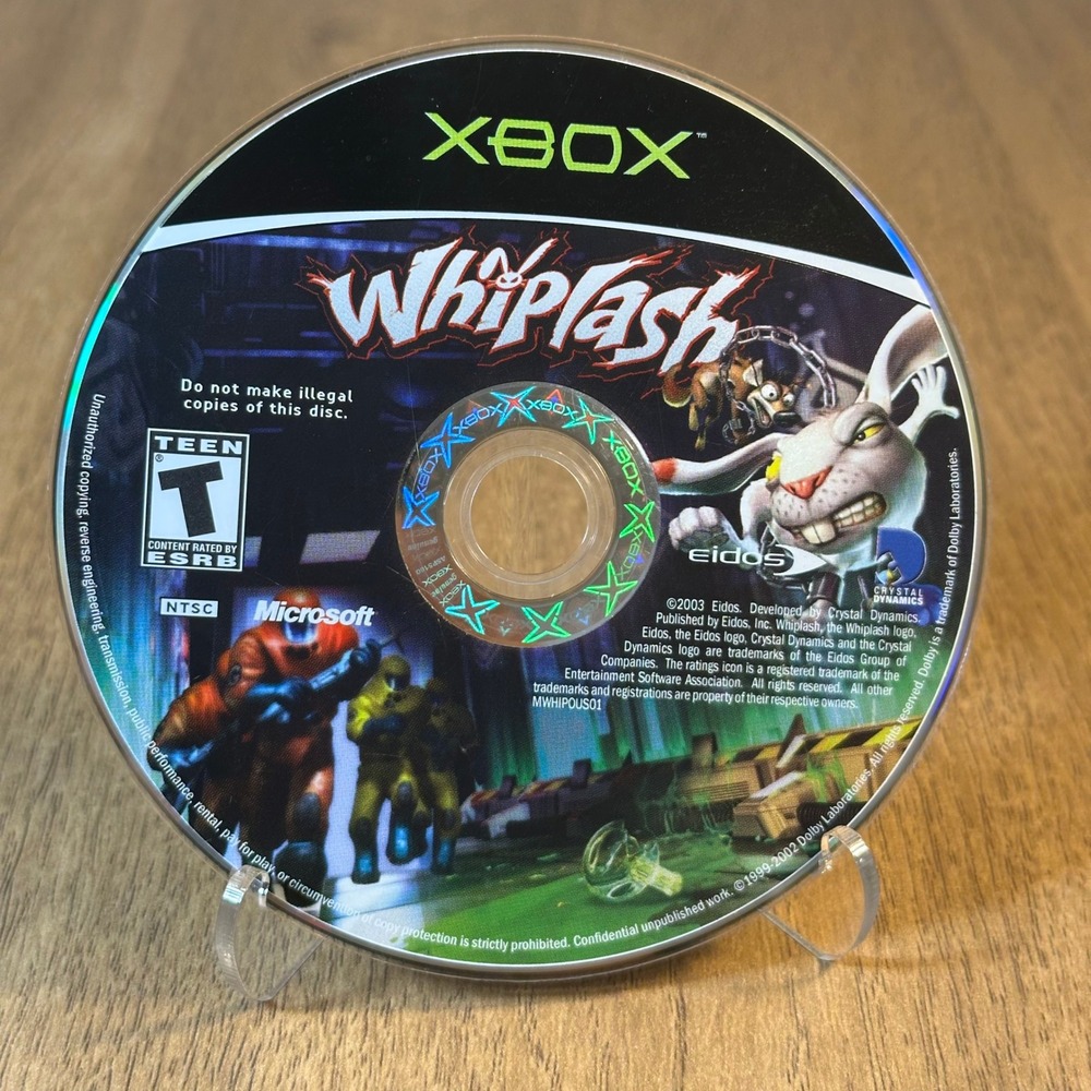 Microsoft Whiplash Good Condition Xbox TESTED Disc Only Action Adventure